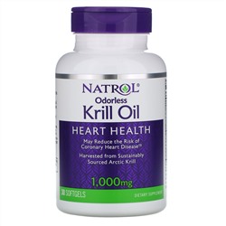 Natrol, Жир криля без запаха, 1000 мг (30 мягких таблеток)