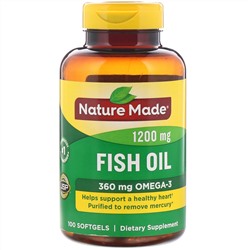 Nature Made, Fish Oil, 1,200 mg, 100 Softgels