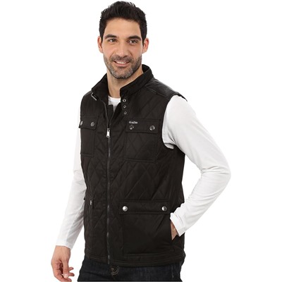 U.S. POLO ASSN. Quilted Vest with PU Yoke