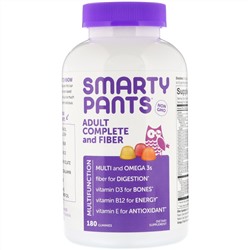 SmartyPants, Комплекс для взрослых с клетчаткой, 180 жевательных таблеток