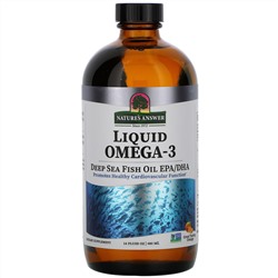 Nature's Answer, Liquid Omega-3, Deep Sea Fish Oil EPA/DHA, Orange Flavor, 16 fl oz (480 ml)