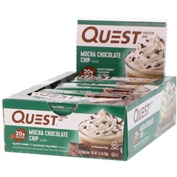 Quest Nutrition, протеиновый батончик, со вкусом мокка и шоколада, 12 батончиков, весом 60 г (2,12 унции) каждый