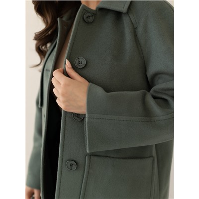 Пальто женское демисезонное 25010 (олива)
