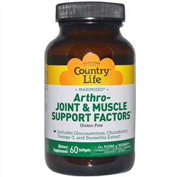 Country Life, Arthro-Joint & Muscle Support Factors, 60 Softgels