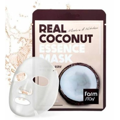 FarmStay Тканевая маска с экстрактом кокоса, Coconut Real Essence Mask, 23 мл.