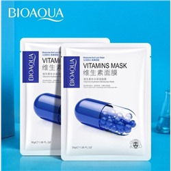 Bioaqua, Витаминная маска для лица, увлажнение, 30 гр.