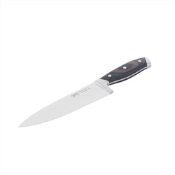 6809 GIPFEL Нож поварской KASSEL 20см. Материал лезвия: сталь X30Cr13. Материал ручки: сталь, древеснослоистый пластик. Толщина: 3,0мм