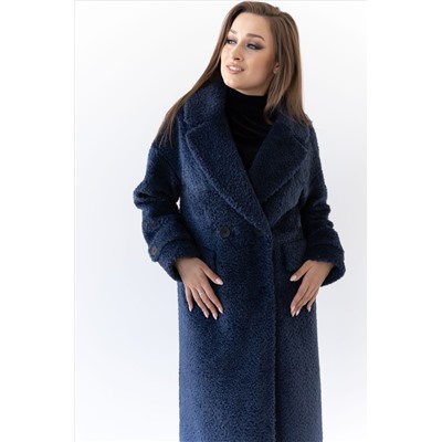 Пальто женское демисезонное 23777 (синий+черный)