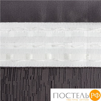 Штора портьерная Этель "Фактура"цв.серый,на шторн.ленте 145*265 см,100% п/э 5800473