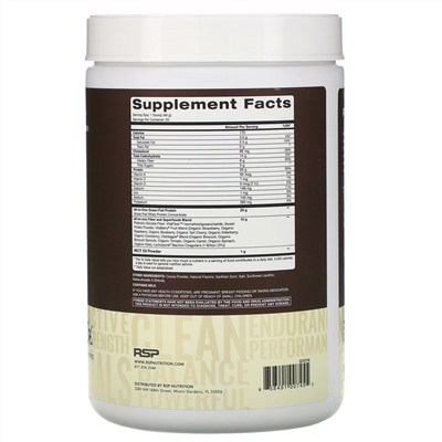 RSP Nutrition, TrueFit, сывороточный протеиновый коктейль из экологически чистых ингредиентов, шоколад, 940 г (2 фунта)