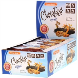 HealthSmart Foods, ChocoRite Protein Bar, Peanut Butter, 16 Bars, 1.2 oz (34 g) Each