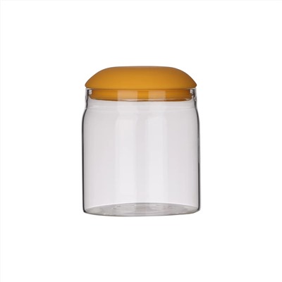 51431 WERNER Емкость для хранения продуктов ALLEGRO 400 мл с силиконовой крышкой. Материал: боросиликатное стекло, силикон. Цвет: желтый.