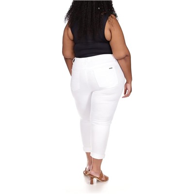 MICHAEL Michael Kors Plus Size High-Rise Crop Skinny Selma Jeans in White