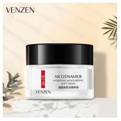 Venzen, Глубоко увлажняющий крем для лица с ниацинамидом, Nicotinamide Hydrating Moisturizing Soft Cream, 50 гр.