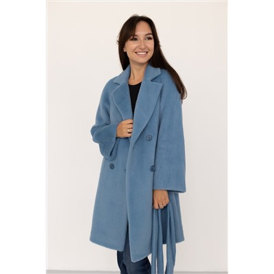 Пальто женское демисезонное 24780 (голубой/тедди)