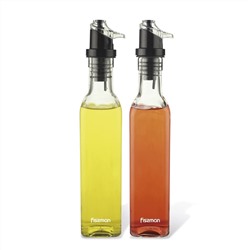 6514 FISSMAN Набор бутылочек для масла и уксуса 2х250 мл (стекло)