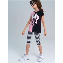 Комплект трикотажный для девочек: фуфайка (футболка), брюки (легинсы)
