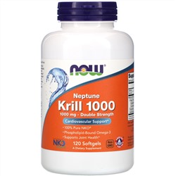 Now Foods, Криль Neptune 1000, 1000 мг, 120 мягких желатиновых капсул