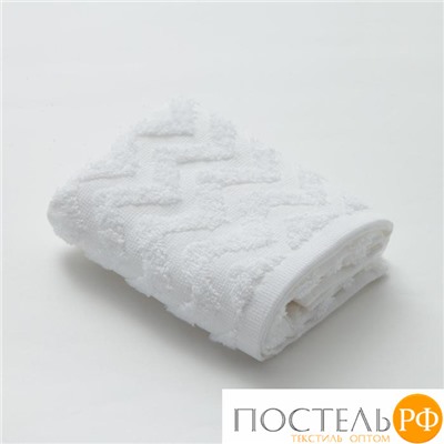 Полотенце махровое LoveLife Zig-Zag 70х130 см, цвет снежно-белый, 100% хлопок, 360 гр/м2