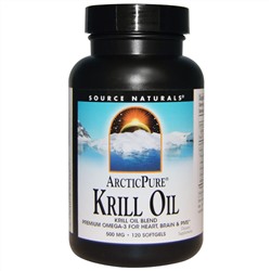 Source Naturals, ArcticPure, крилевый жир, 500 мг, 120 мягких желатиновых капсул