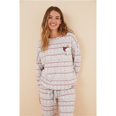 Pijama algodón cenefa Snoopy