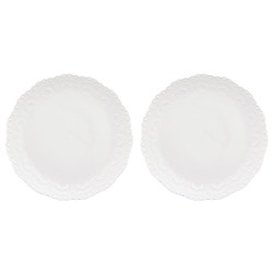 Набор тарелок для десертов 2 пр. 16*16*1,7 см "Белый узор"