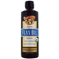 Barlean's, Organic Lignan Flax Oil, 16 fl oz (473 ml)