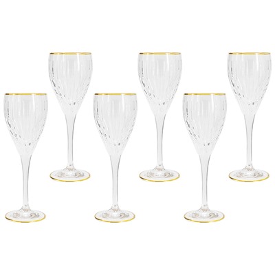 Набор бокалов для вина Пиза золото, 0,25 л, 6 шт, 61066