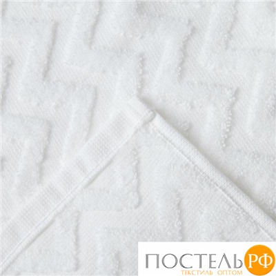 Полотенце махровое LoveLife Zig-Zag 70х130 см, цвет снежно-белый, 100% хлопок, 360 гр/м2