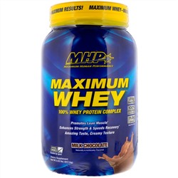 MHP, Сывороточная белковая смесь Maximum Whey, молочный шоколад, 2,02 ф. (917,5 г)
