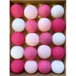Гирлянда из 10 нитяных шариков "Фламинго"