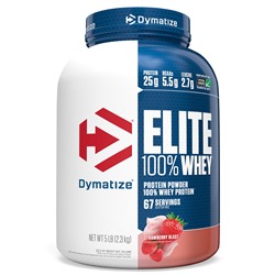 Dymatize Nutrition, Elite 100% Whey Protein, Strawberry Blast, 5 lbs (2.27 kg)