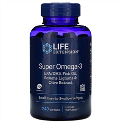 Life Extension, Omega Foundations, Super Omega-3, 240 таблеток в мягкой оболочке