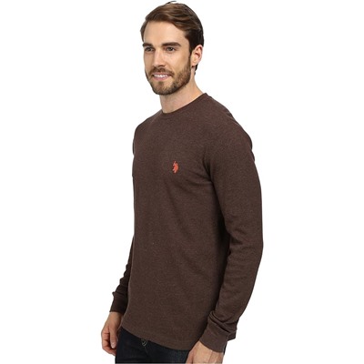 U.S. POLO ASSN. Long Sleeve Crew Neck Solid Thermal Shirt