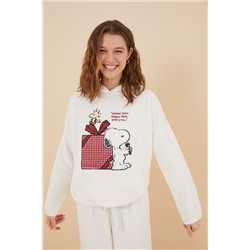 Pijama polar Snoopy blanco