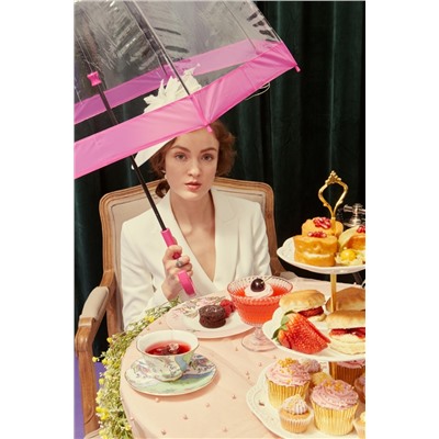 L041-022 Pink (Розовый) Зонт женский трость Fulton