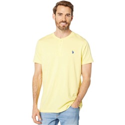 U.S. POLO ASSN. Short Sleeve Small Pony Solid Henley Knit Shirt