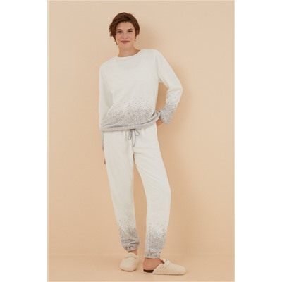 Pijama largo polar mousse estampado tricot