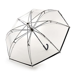L911-004 Clear (Прозрачный) Зонт женский трость Fulton