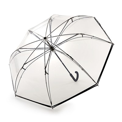 L911-004 Clear (Прозрачный) Зонт женский трость Fulton