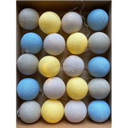 Гирлянда из 50 нитяных шариков "Стокгольм"