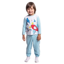 Комплект детский трикотажный для мальчиков: фуфайка (футболка с длинным рукавом), брюки