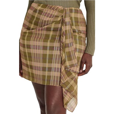 LAUREN Ralph Lauren Plus Size Plaid Ruffle-Trim Georgette Skirt