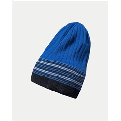 Rib knitted stripe hat