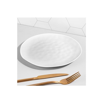 Тарелка для закуски 21*21*1,7 см "Консонанс" белая матовая